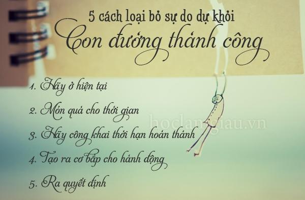 Khắc phục sự do dự để thành công